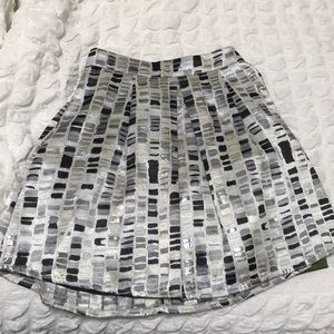Moon flared silver skirt